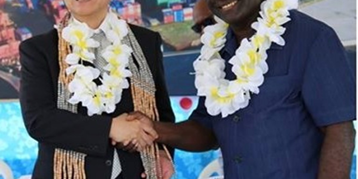 Prime Minister Hon Manasseh Sogavare with His Excellency Kenichi Kimiya
